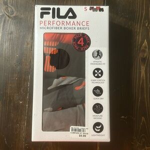 Men’s Small FILA boxer briefs, new in box.